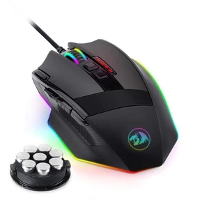 M801 Gaming Mouse, RGB PC Gaming Mouse MMO with 9 Programmable Buttons Macro ... - Picture 1 of 8