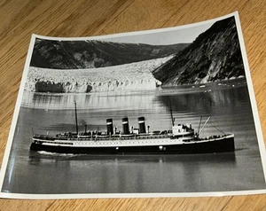 Vintage TAKU GLACIER ALASKA - Canadian National Pacific Steamship S&W Photo - Bild 1 von 5