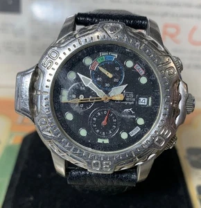 UNGEWÖHNLICHER 1990er Lotus 43mm 20ATM Edelstahl Taucher Chronograph mit Tiefensensor - Ufix - Bild 1 von 15
