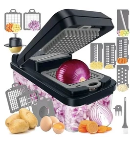 12-In-1 Vegetable Chopper, Kitchen Gadgets, Veggie Chopper, Food Chopper, Onion - Picture 1 of 6