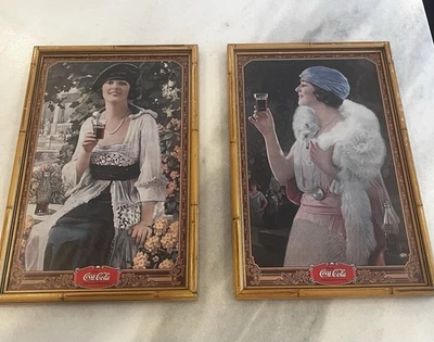 A pair of Vintage Coca Cola Reproduction Framed Advertisement Prints - Image 1 of 4