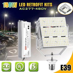 480V 150Watt LED Retrofit Kits Light Commercial Shoebox Replacement Pole Fixture - Picture 1 of 10