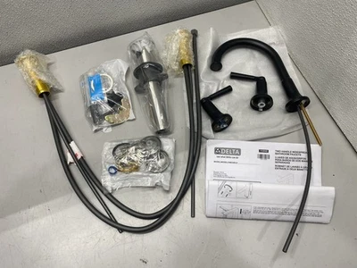 Delta 3535-BLMPU-DST Saylor 2 Handle Widespread Bathroom Faucet Matte Black - Image 1 of 4