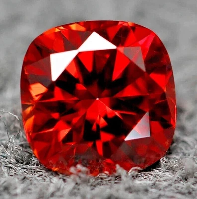 3.0 Ct Red Lab Grown Diamond VVS1 Cushion Cut Loose Gemstone for Fine Jewelry - Image 1 of 3