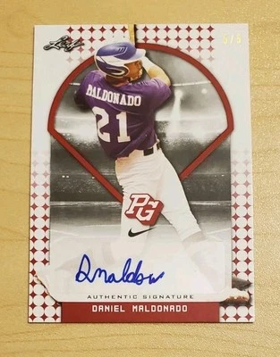 2018 Leaf Perfect Game National Showcase Auto Daniel Maldonado #BA-DM1 Red /5 - Image 1 of 3