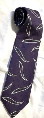 Talbott Studio Nordstrom Silk Tie Purple Abstract Pattern Made in USA - Image 1 of 3