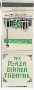 Cubierta de colección Matchbook The Plaza Dinner Theatre San Antonio Texas - Imagen 1 de 3