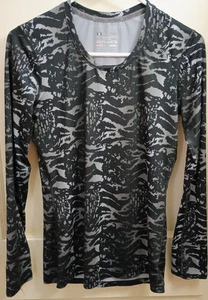 Women's Under Armour Fitted Heat Gear Shirt Size S/M/P Tiger Stripes - Picture 1 of 3
