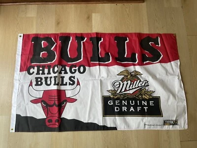Chicago Bulls 3x5 ft Flag NBA Champion Miller Genuine Draft ￼ - Image 1 of 4