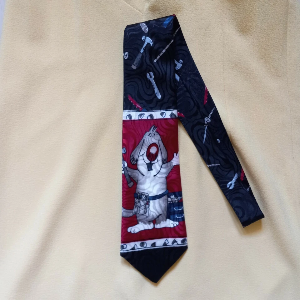 Specialties "Mr. Fix It» новинка юмор мужской галстук разнорабочий собака цвет синий  - Изображение 1 из 4