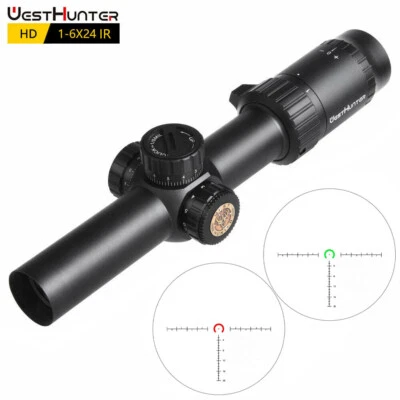 Compact Hunting Scope WESTHUNTER HD 1-6X24 IR Glass Etched Tactical Rifle Scopes