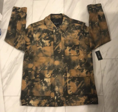 Jaqueta utilitária INC International Concepts bronze marrom preta $129.50 grande nova - Imagem 1 de 4