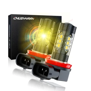 Pair Yellow H11 LED Fog Light Bulb For 2008-2017 Freightliner Cascadia Truck - Picture 1 of 12