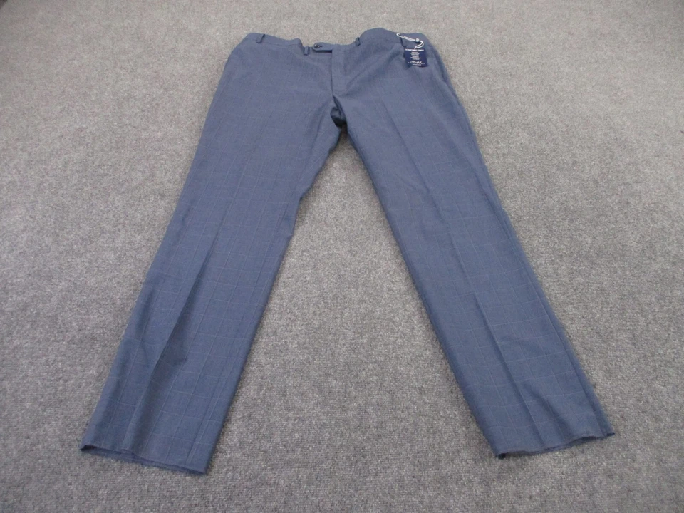 Ralph Lauren Pants Men 48 Plaid Wool Chino Business Unhemmed Comfort Flex NEW - Image 1 of 4