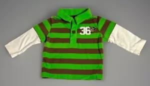 Carter's Baby Junge Pullover 1/4 Knopf Poloshirt 36 Affe Größe 6 Monate (A.31) - Bild 1 von 4