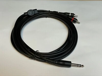 Apogee analog 1/4" stereo to 2 RCA male plugs Interconnect Cable - 3 meter - Image 1 of 4