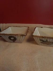 St. Nicholas Square Snow Valley 2 6" cereal bowls - Picture 1 of 7