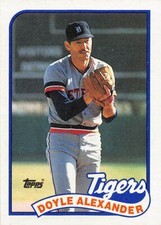 Doyle Alexander 1989 Topps Base Baseball card #77 Detroit Tigers