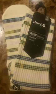 STANCE SOCKS NEW Mens Somme Socks White BNWT - Picture 1 of 3