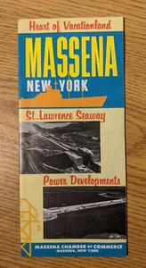 Vintage 1960 Massena NY St. Lawrence Seaway Power Project Karte Urlaub Broschüre - Bild 1 von 5