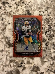 2020 Prizm Jordan Love Red Shimmer Rookie Auto # /35 - Packers