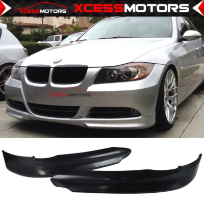 Fits 05-08 BMW E90 328 325 335 3-Series OE Style PP Front Bumper Lip Aprons - Изображение 1 из 4