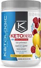 KetoLogic BHB Exogenous Ketones Caffeine Supplement Raspberry Lemonade 30Serving
