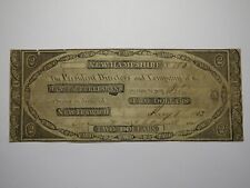 $2 1843 New Ipswich New Hampshire Obsolete Currency Bank Note Bill Manufacturers