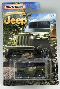 2016 MATCHBOX 1943 JEEP WILLYS 75th ANNIVERSARY MILITARY ARMY GREEN NEW - Picture 1 of 3