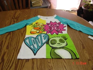 Girls Pullover 3/4 sleeve Graphic Top - Picture 1 of 3