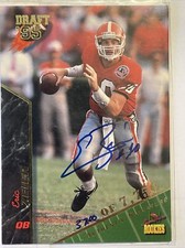 1995 Signature Rookies Eric Zeier Rookie Auto #79 - #/7750 Georgia Bulldogs UGa
