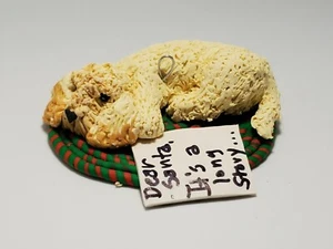 Labradoodle Cream/Buff Christmas Ornament NOTE "Dear Santa, it's a long story" - Picture 1 of 6