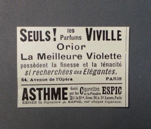 PUB PUBLICITE ANCIENNE ADVERT CLIPPING 031017 PARFUMS ORIOR VIVILLE LA MEILLEURE - Picture 1 of 1