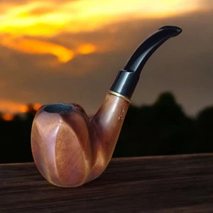 Wooden Tobacco smoking pipe Pear wood handcrafted wooden Volcano bowl Ukrainian - Picture 1 of 9