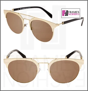 BALMAIN 2109 Black Gold Flash Mirror Flat Metal Sunglasses BL2109 Unisex - Picture 1 of 8