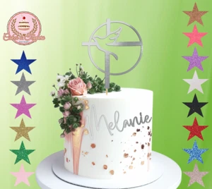 Konfirmation Kuchenaufleger kombiniert mit Kindername Heiliger Geist mit Kreuz - Bild 1 von 4