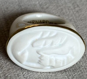 Bernardaud Beautiful PORCELAIN RING Ivory/White -- Size 3.5 - Picture 1 of 9