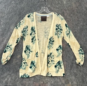 Anthropologie Guinevere Sweater Women M Cozy Office Ruched Blue Romantic Whimsy - Picture 1 of 19