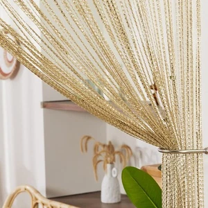 Deconovo Elegant String Curtains Champagne 90x200cm for Doors & Windows - Picture 1 of 4