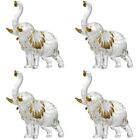 4 Pack Crystal Elephant Desktop Animal Statue Mini Figurines
