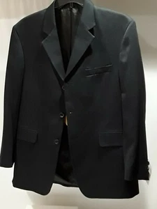 NWT J Ferrar Mens Black Sports Coat size 40S 100% microfiber 3 button - Picture 1 of 8