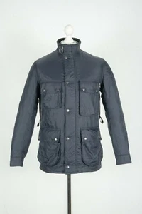 -Men's Barbour International Padded Biker Black Jacket Size S - Picture 1 of 12
