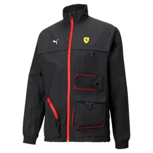 PUMA X SCUDERIA FERRARI MOTORSPORT RACE DRIVING STATEMENT ZIP COAT RAIN JACKET - Picture 1 of 6