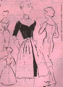 UNCUT VTG 1959 SPADEA Duchess of Windsor Sewing Pattern - Cocktail Dress - Picture 1 of 3