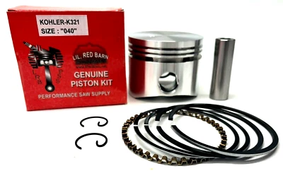 NUEVO KIT DE PISTÓN OVERSIZE .040" CON ANILLOS SE ADAPTA A MOTORES KOHLER K321, M14, 14HP Foto 1 de 2