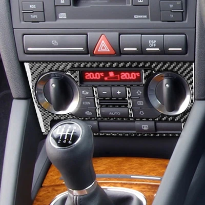 Control central de aire acondicionado de fibra de carbono para Audi A3 S3 RS3 8P 2006-2008 Foto 1 de 4