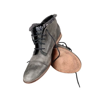 Botines Free People para mujer de cuero gris con cordones desgastados boho talla 41 Foto 1 de 4