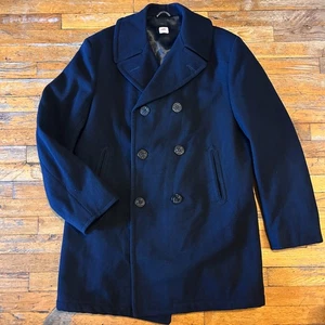 US NAVY ~ Men Sz 46 XL ~ Vtg 90s Wool Pea Coat by Sterlingwear ~ Issued ~ Superb - Picture 1 of 24