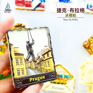 Prague Man Hanging Out 3D Fridge Magnet Refrigerator Decor Resin Souvenir - Picture 1 of 4