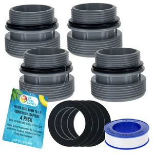 Pack of 4 Pool Hose 40mm to 1.5" Hose Conversion Adapters 4560 Replacement Kit - Picture 1 of 5